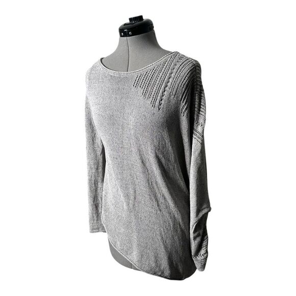 Stella Carakasi grey cotton blend long sleeve asymmetrical pullover ligh… - Picture 3 of 14